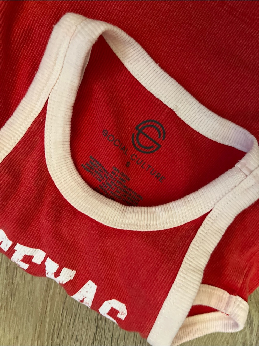Red 'TEXAS' Ringer Tank Top - Picture 3 of 3